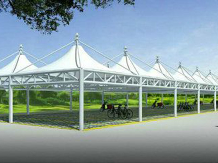 膜結構自行車棚